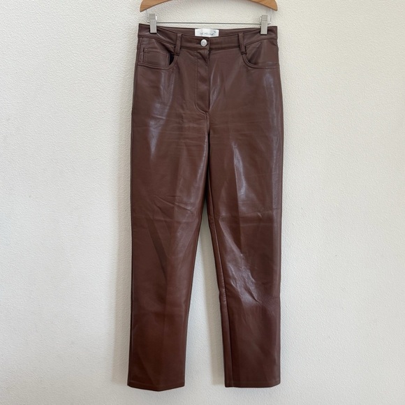 Wilfred x Aritzia Melina Pant High Waisted Vegan Leather Size 4 - Picture 2 of 6